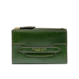 Portafoglio donna con patta small The Bridge story verde