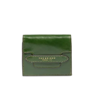 Portafoglio donna con patta mini The Bridge story verde