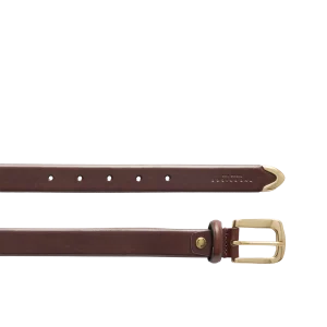 THE BRIDGE cintura donna in pelle BERENICE marrone castagna