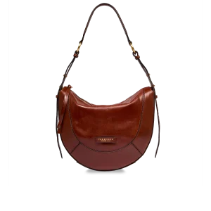 THE BRIDGE borsa a spalla fedora in pelle marrone