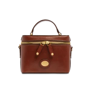 THE BRIDGE borsa bauletto in pelle  con tracolla removibile cuoio marrone