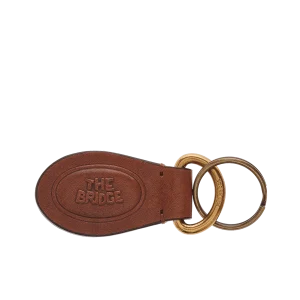 THE BRIDGE portachiavi story in cuoio marrone