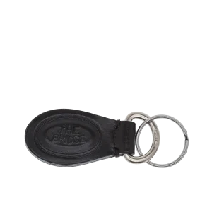 THE BRIDGE portachiavi story in cuoio nero