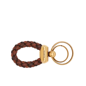 THE BRIDGE portachiavi story in cuoio marrone