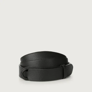 ORCIANI Cintura Nobuckle Micron in pelle nero