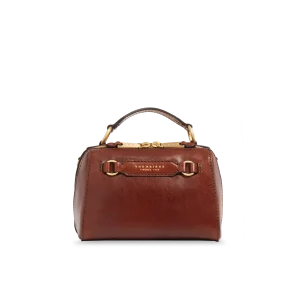 THE BRIDGE borsa small LAURA a mano in pelle con tracolla removibile cuoio marrone