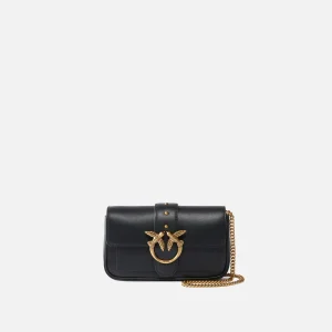 PINKO Borsa a tracolla Pocket Love Bag One Simply in pelle nero