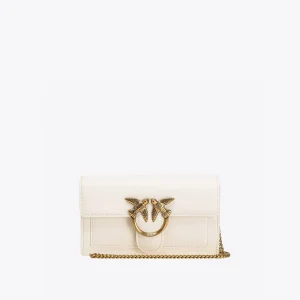 Pinko Portafoglio Love Bag Simply wallet avorio oro
