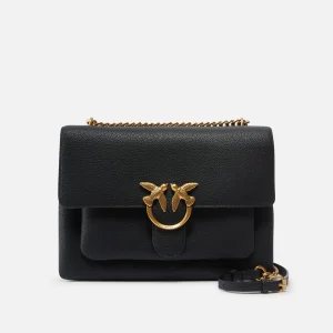 PINKO Borsa grande Love Bag morbida a tracolla NERO