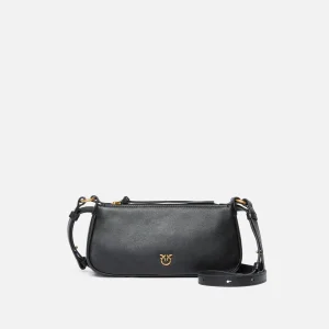 PINKO Borsa a tracolla Mini Half Moon  in pelle nero