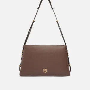 PINKO Borsa a tracolla One, Two, Three Bag con tre scomparti MARRONE