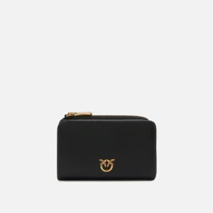PINKO PORTAFOGLIO MINI WALLET IN PELLE NERO