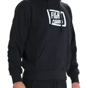 Felpa Basic Con Cappuccio Nero