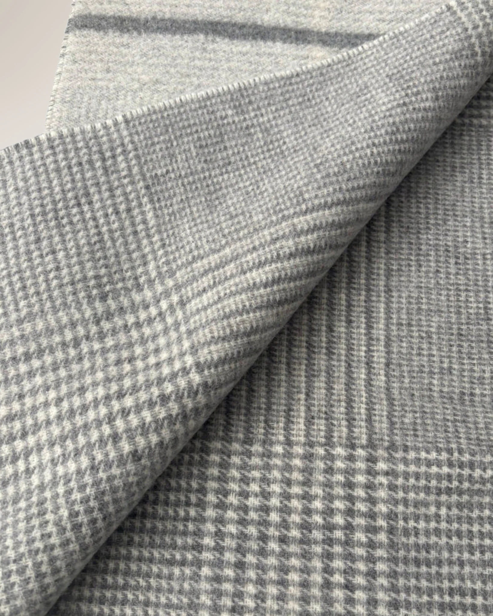 THE BRIDGE sciarpa uomo in lana con frange NATURALE/ GRIGIO - immagine 3