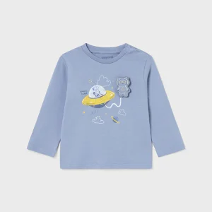Maglietta interattiva spazio baby maschio