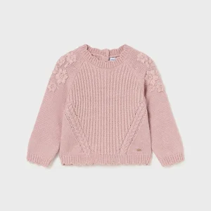 Maglione fiori ricami baby femmina