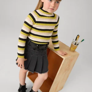 Gonna jeans con cintura bambina