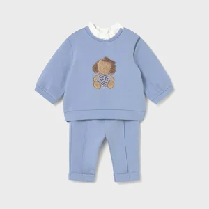 Completo pantalone e felpa neonata Mayoral
