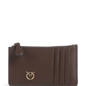 PINKO Porta carte con zip  airone credit card castagna