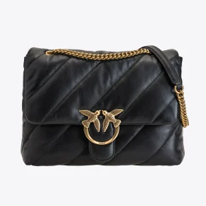 Big Love Bag Puff Maxi Quilt Pinko Nero oro