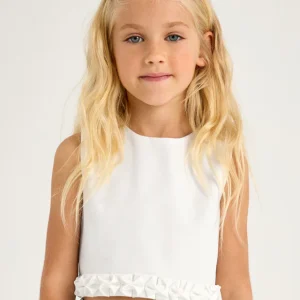 Top dettagli plissettati bambina