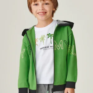 T-shirt con motivo stampato in cotone sostenibile bambino