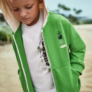 Felpa con cappuccio e cerniera bambino