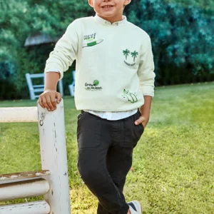 Pantalone lungo skater cotone sostenibile bambino