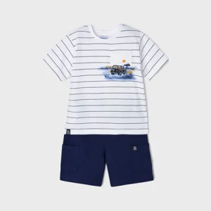 Completo stampato cotone sostenibile bambino