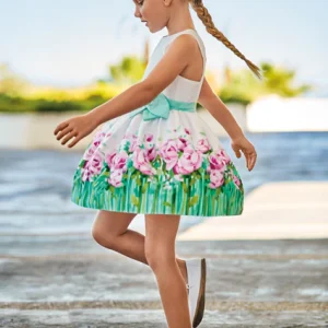 Abito con stampa cotone bambina