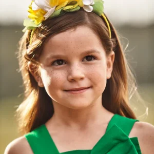 Cerchietto con applicazione floreale bambina