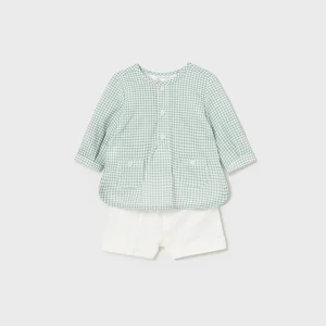 Completo 2 pezzi vichy neonato