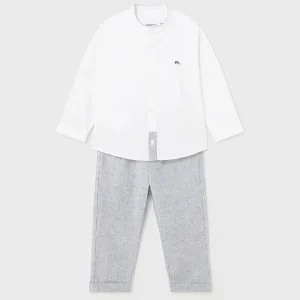 Completo 2 pezzi di lino baby maschio