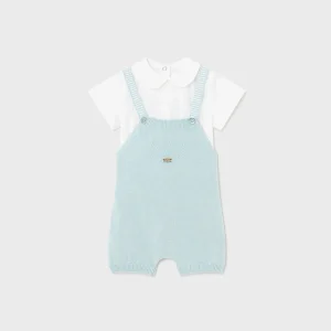 Completo 2 pezzi salopette neonato