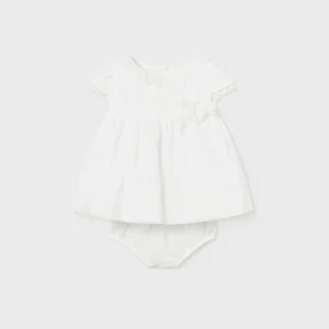 Vestito chiffon con copri pannolino neonata