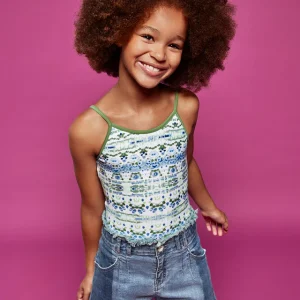 Pantaloncino jeans di cotone ragazza