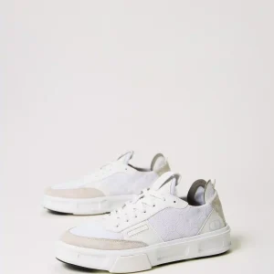 TWINSET Sneakers Fessura con inserti a contrasto bianco