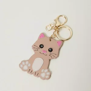 TWIN SET portachiavi GATTO effetto pelle