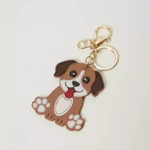 TWIN SET portachiavi CANE effetto pelle