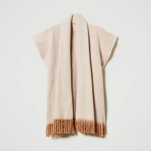 TWINSET Poncho lange con frange