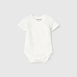 Body manica corta traforato Bianco