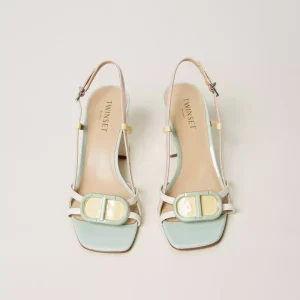 Twin Set Sandali in vernice multicolor