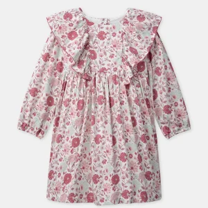 Robe imprimé fleuri à volants Fille