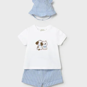 Completo pantalone corto e capp