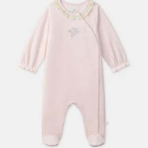 Body Rosa con Collo Volante per Neonate