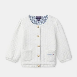 Cardigan crema neonato bambina