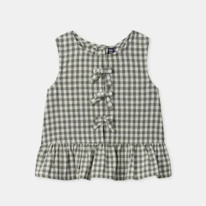 Blouse vichy à noeuds Bébé Fille