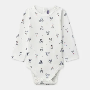 Body ecru con stampa di cani per neonati maschi