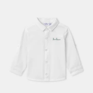 Camicia Ecru con Maniche Arrotolabili Bambino