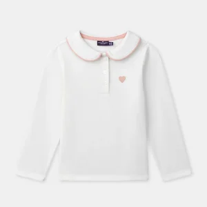 T-shirt Ecru a Maniche Lunghe Ragazze